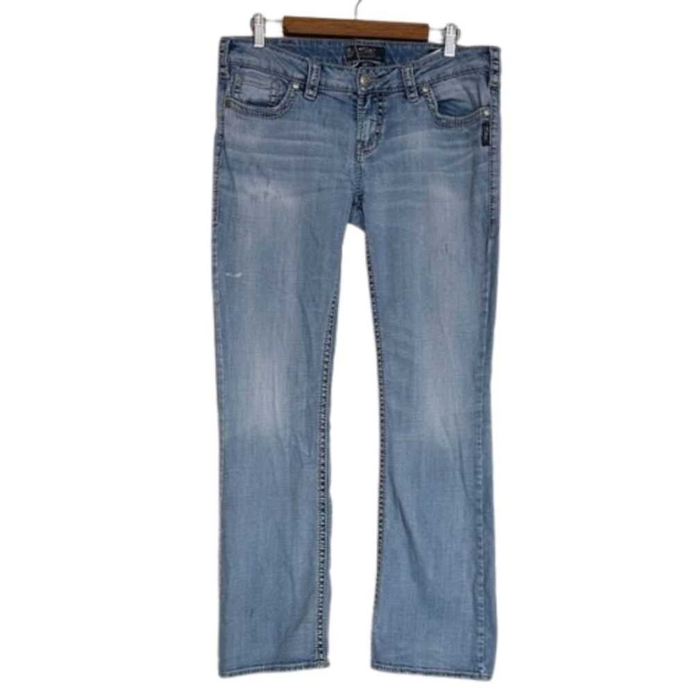 Silver Jeans Super Stretch Aiko Bootcut Low Rise Womens 32/33 Cotton Cowgirl